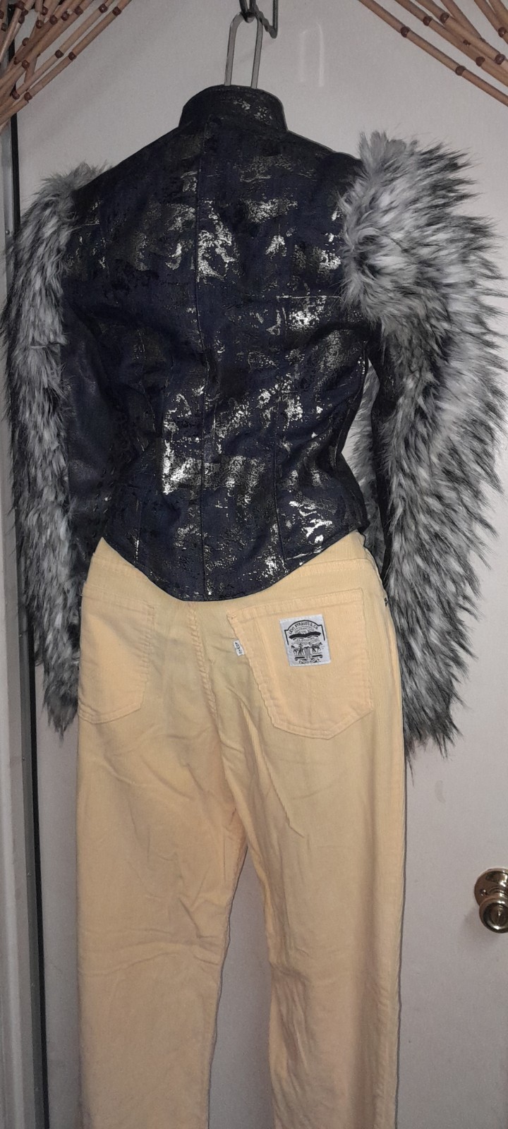 Vtg 90s Y2K RARE 2000s Custom Costume Disney Channel? Fur Rock Glam Stage Jacket