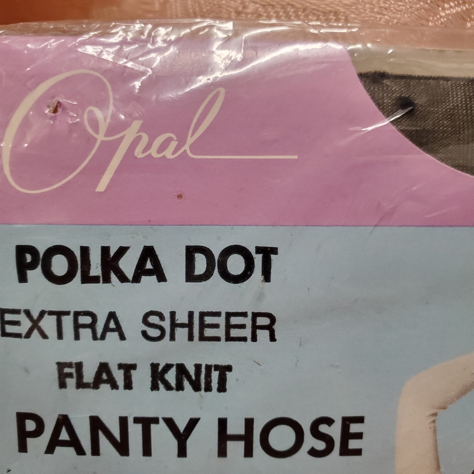 Vtg Panty Hose Opal Black Poke Smal Model Mod Go-Go Nylons Extra Sheer Hosiery