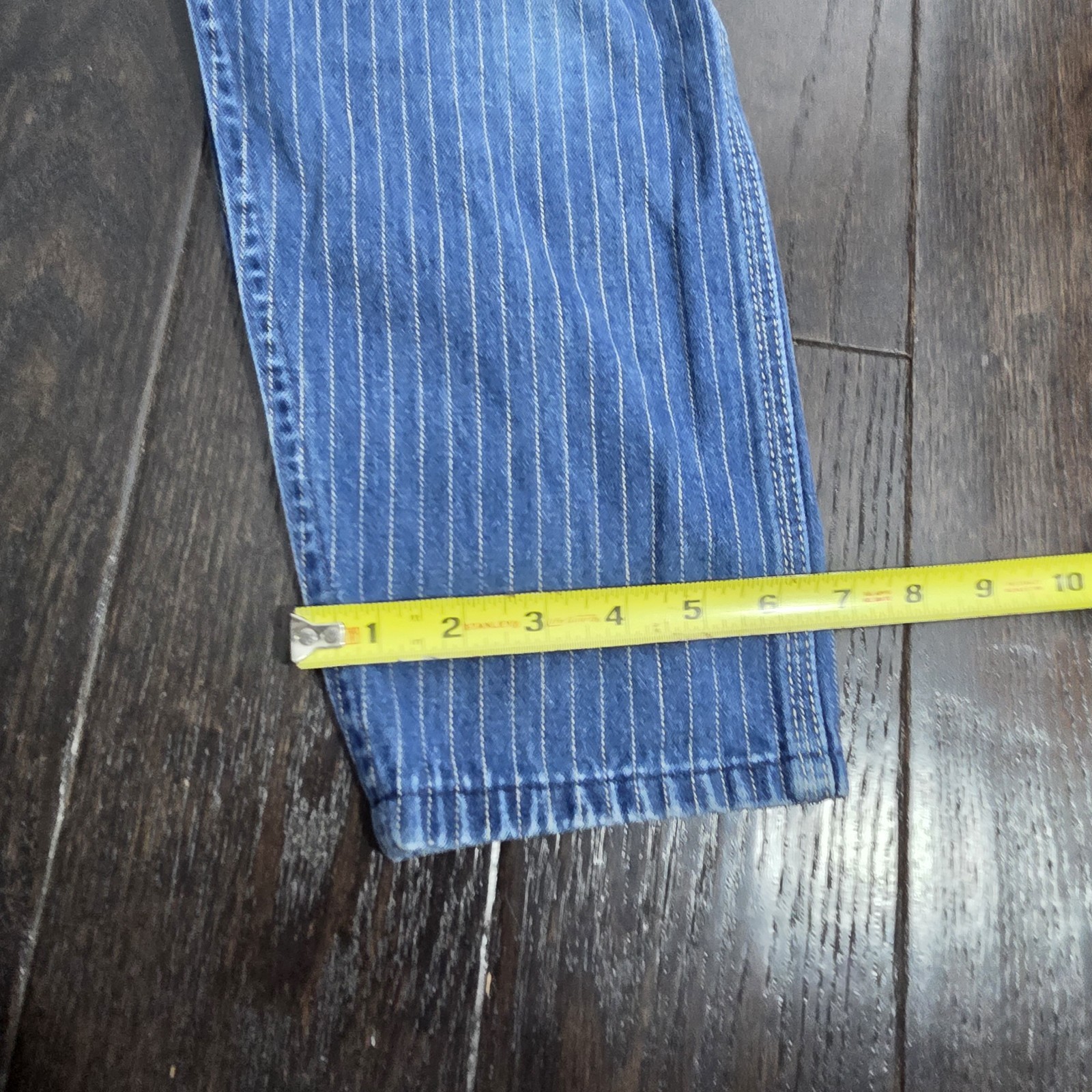 Vtg 80s Lee Size 5 Subtle Striped Pleated High Waist Mom Jeans Denim Union USA