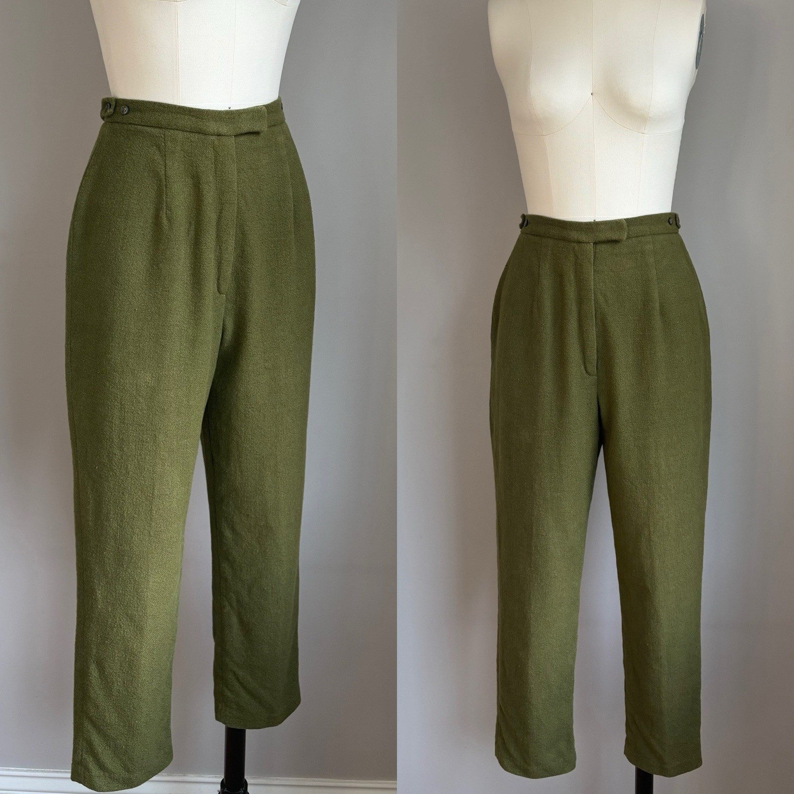 Vintage 1960’s Olive Green Cigarette Pants Size XS
