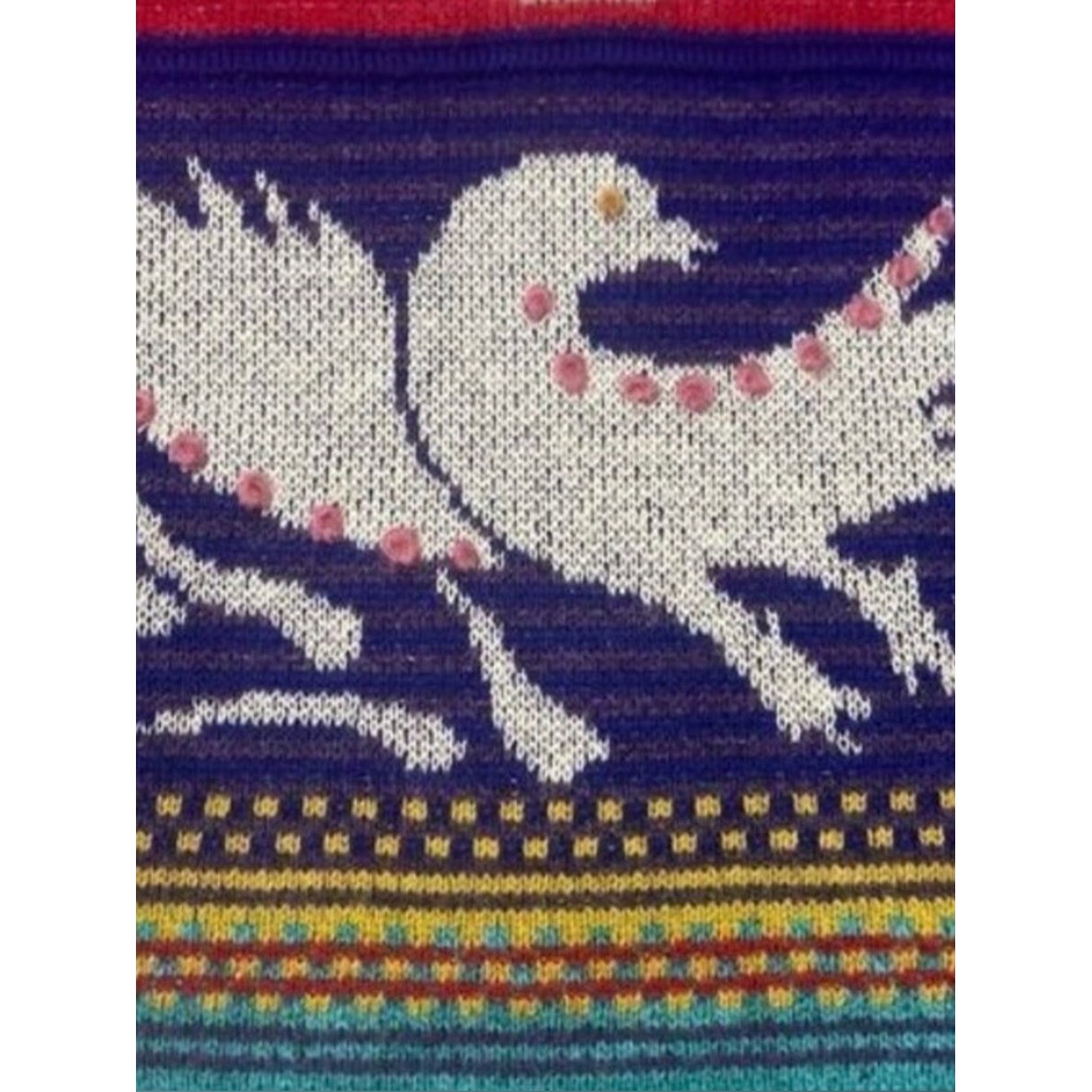 Y2K Anthropologie MOTH Embroidered Dove/Floral Print Chava Boho/Folk Skirt