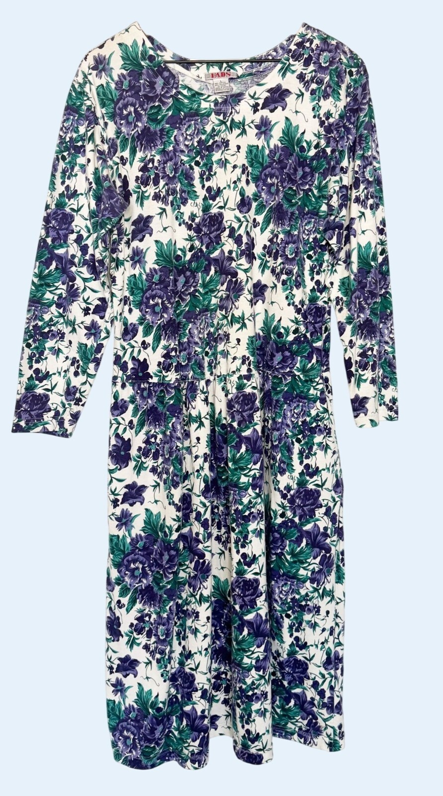 Vintage FADS 80s / 90s Floral Cottage Granny Dress Size Medium