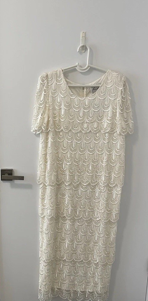 Vintage Michaelangelo dress Off White Size L/XL