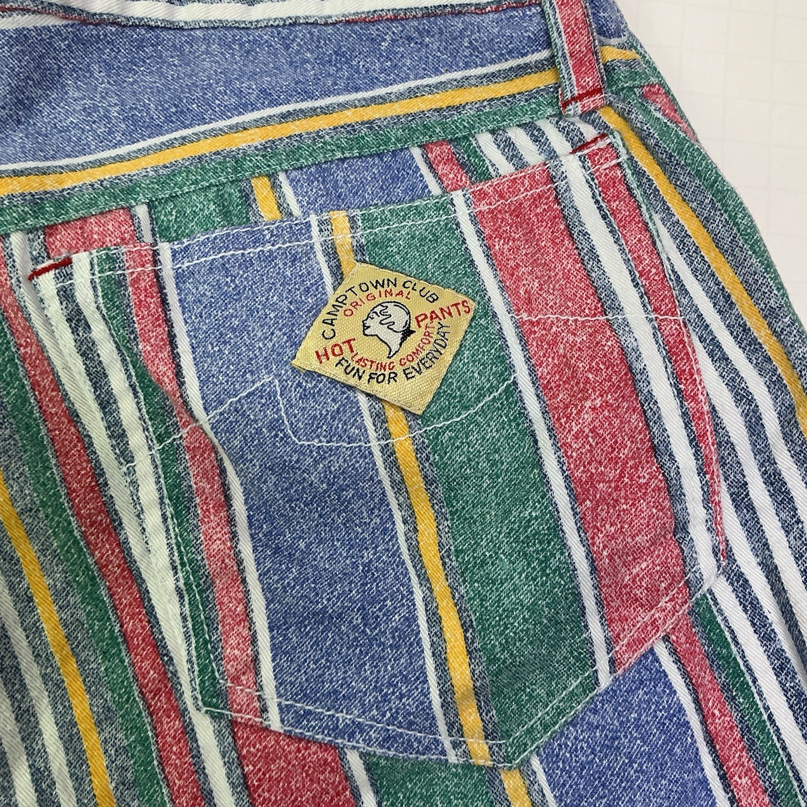 Vintage Camptown Club Original Hot Pants Shorts Striped Ruffle Junior Size 15/16