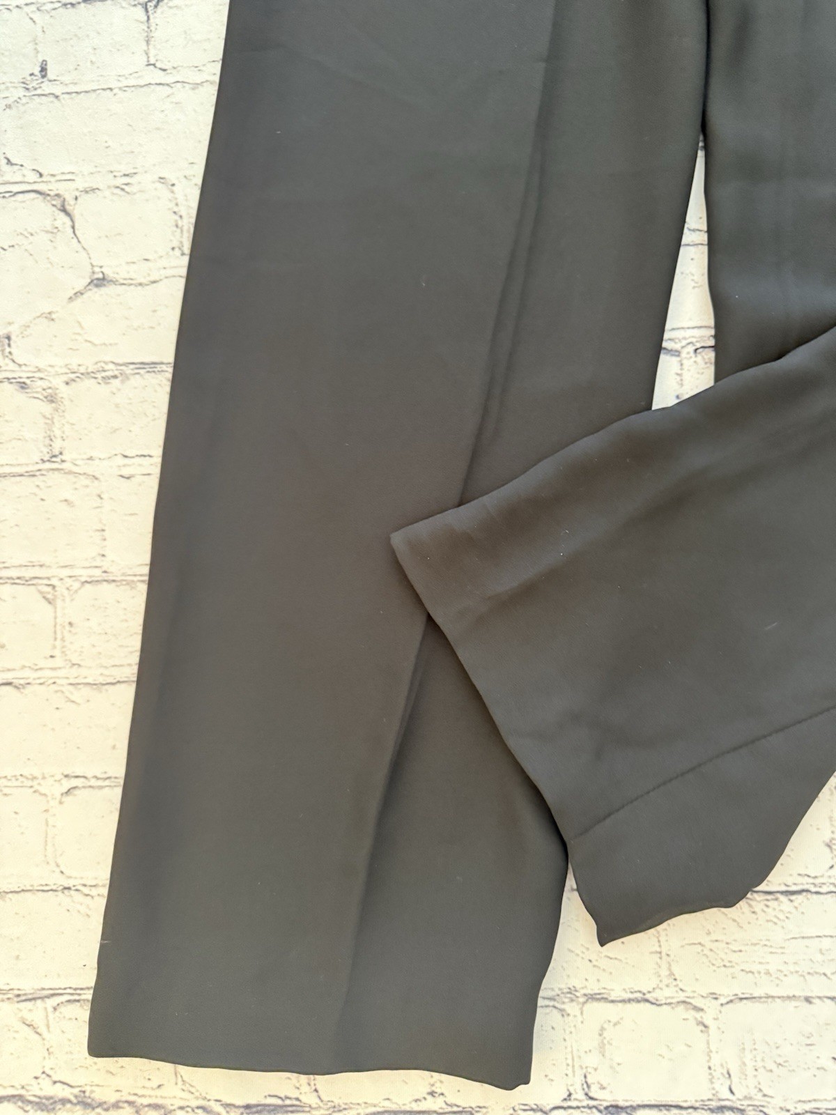 Rare Vintage Malbe Womens Black Chiffon Pants Union Made Size Small Inseam 29″