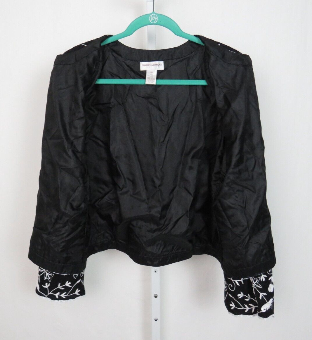 VTG 1980s DRAPER’S & DAMON’S SILK BEADED SEQUIN BLAZER JACKET SIZE 16P