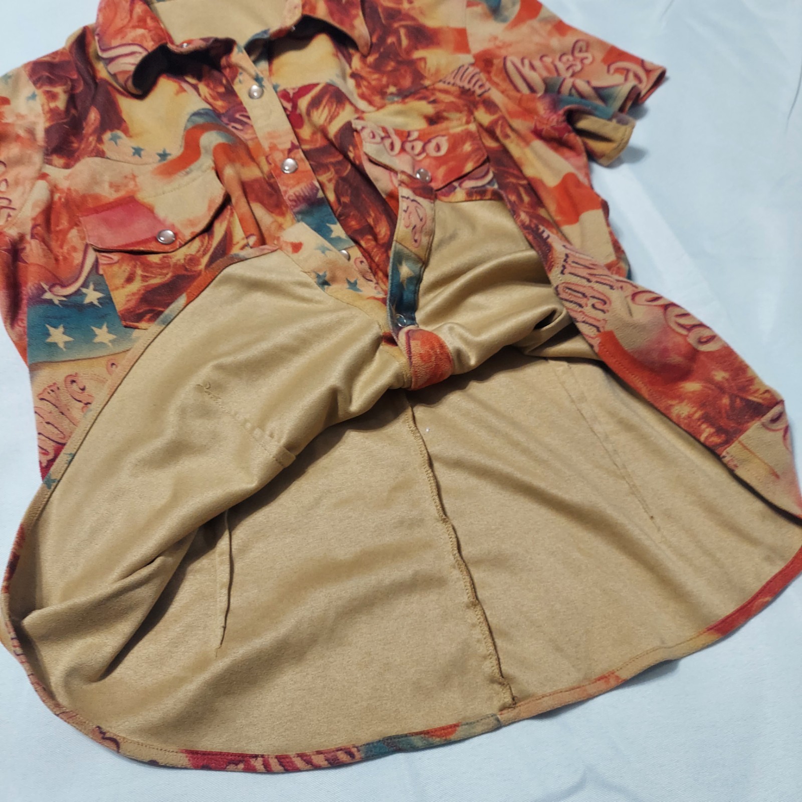 Vintage Miss Rodeo Western Shirt Womens L USA Pearl Snap Front Cowgirls Country