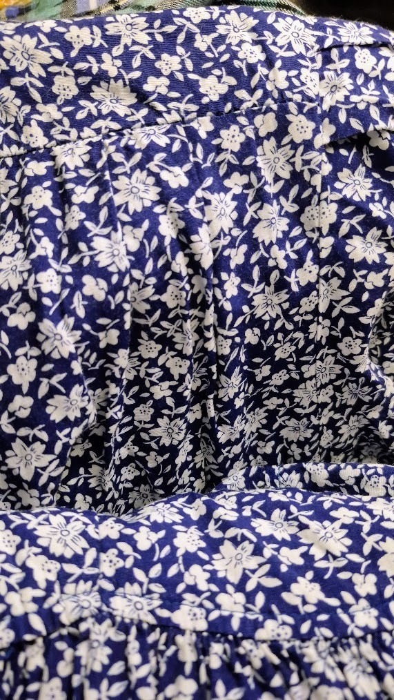 Ms. Darby Vintage Blue & White Summer Floral Midi Dress Size 6 – Fit & Flare