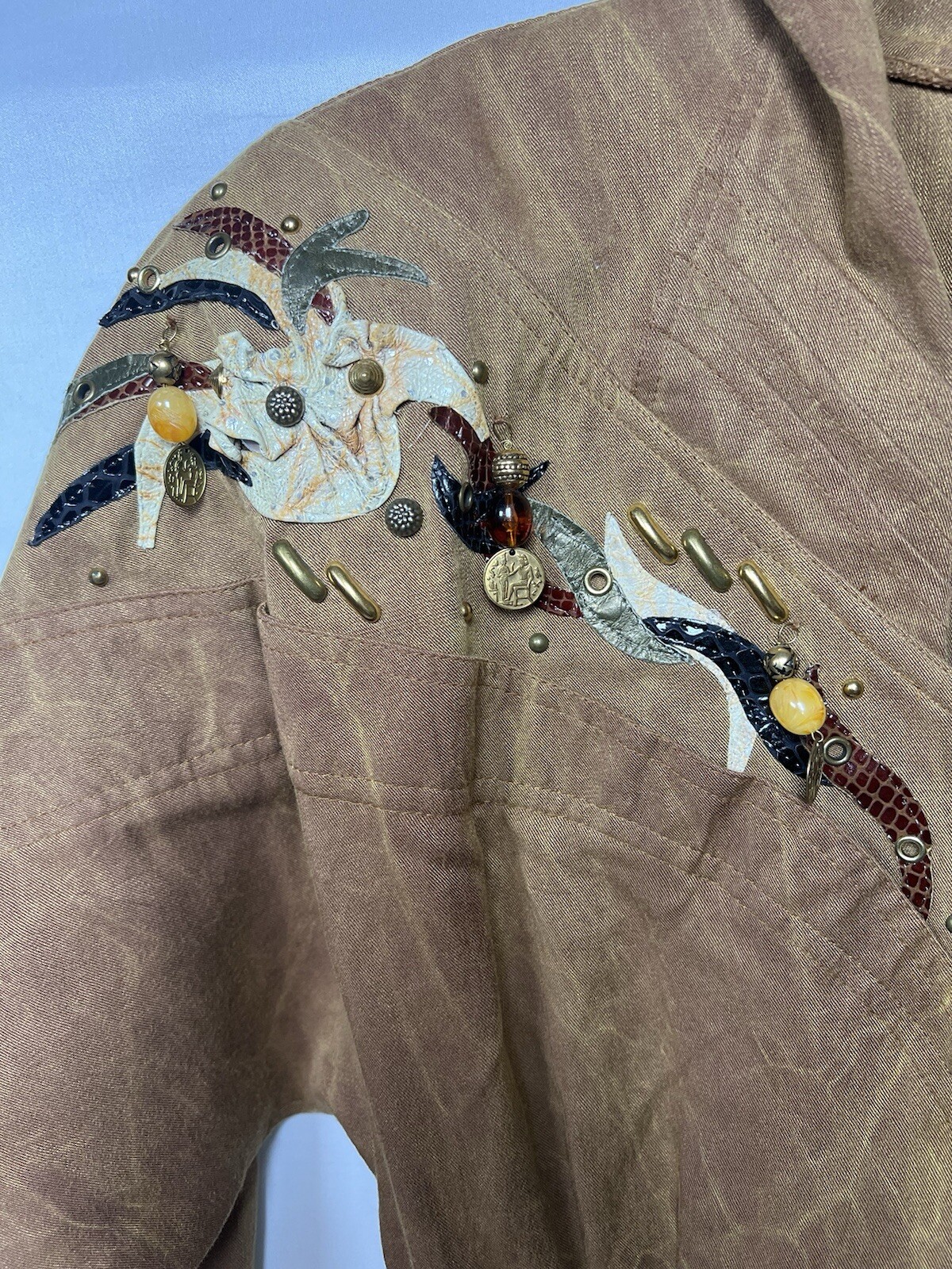 Vintage IIF 1980s Peplum Dress Western Rodeo Cowgirl Size 14 Embellished