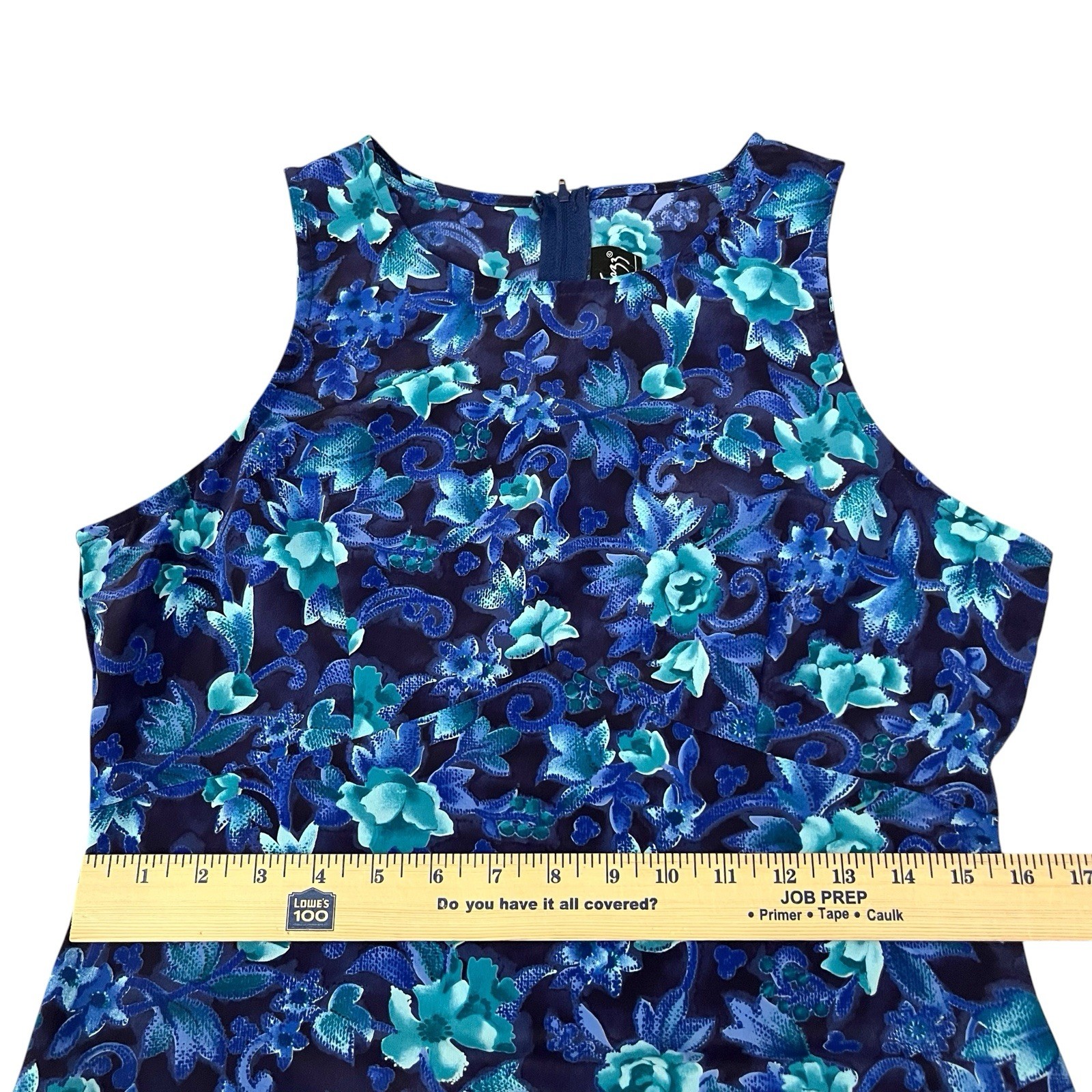 90s VTG All That Jazz Floral Maxi Dress 8/10 Navy Multi Sleeveless Straight Fit
