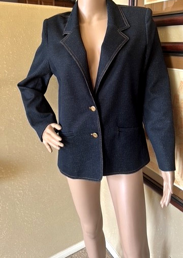 Women’s 70’s Vintage Graff Californiawear Faux Denim Blazer sz L