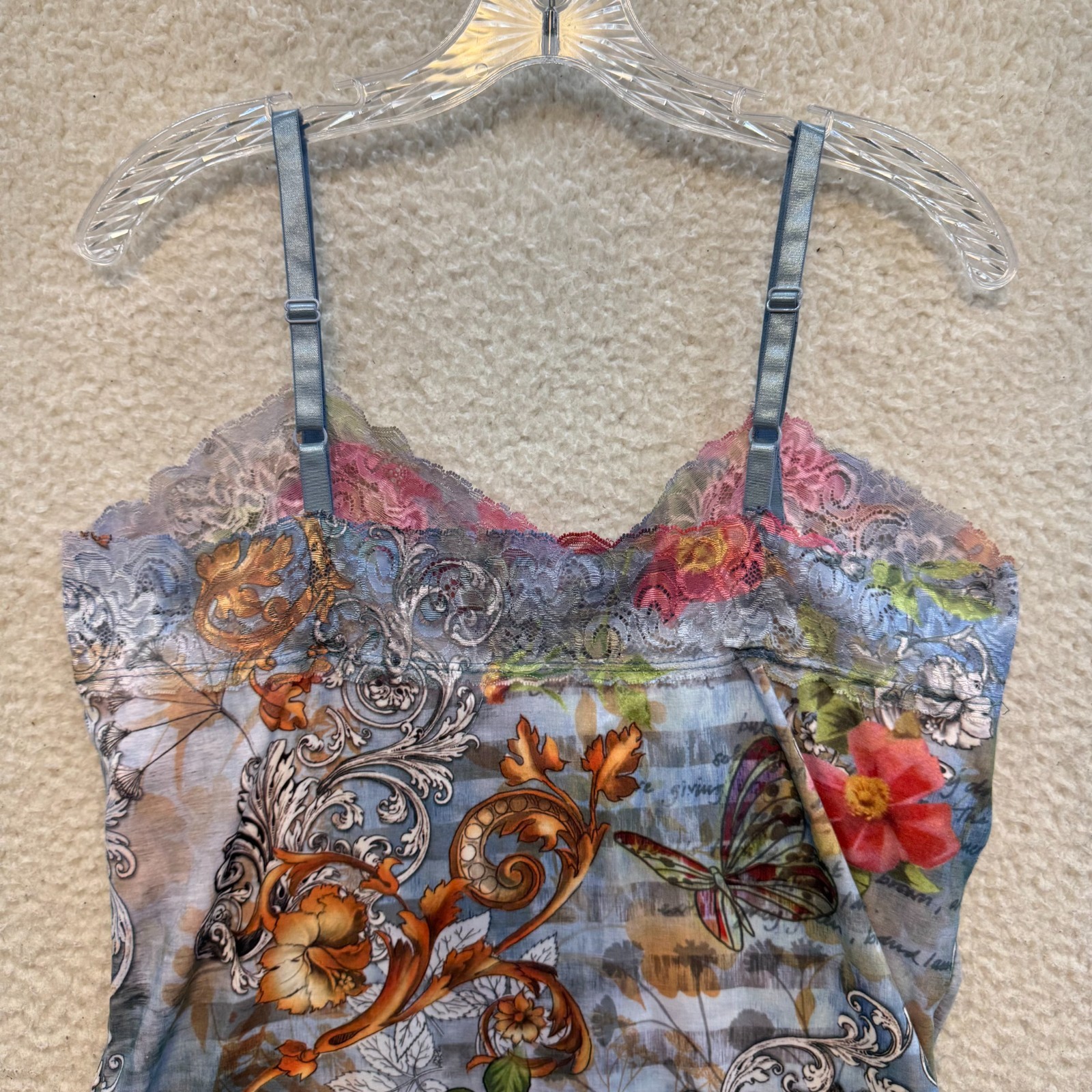 NEW NWT Y2K Vintage Camisole Tank Top Large Cyber Boho Fairy Grunge Whimsigoth