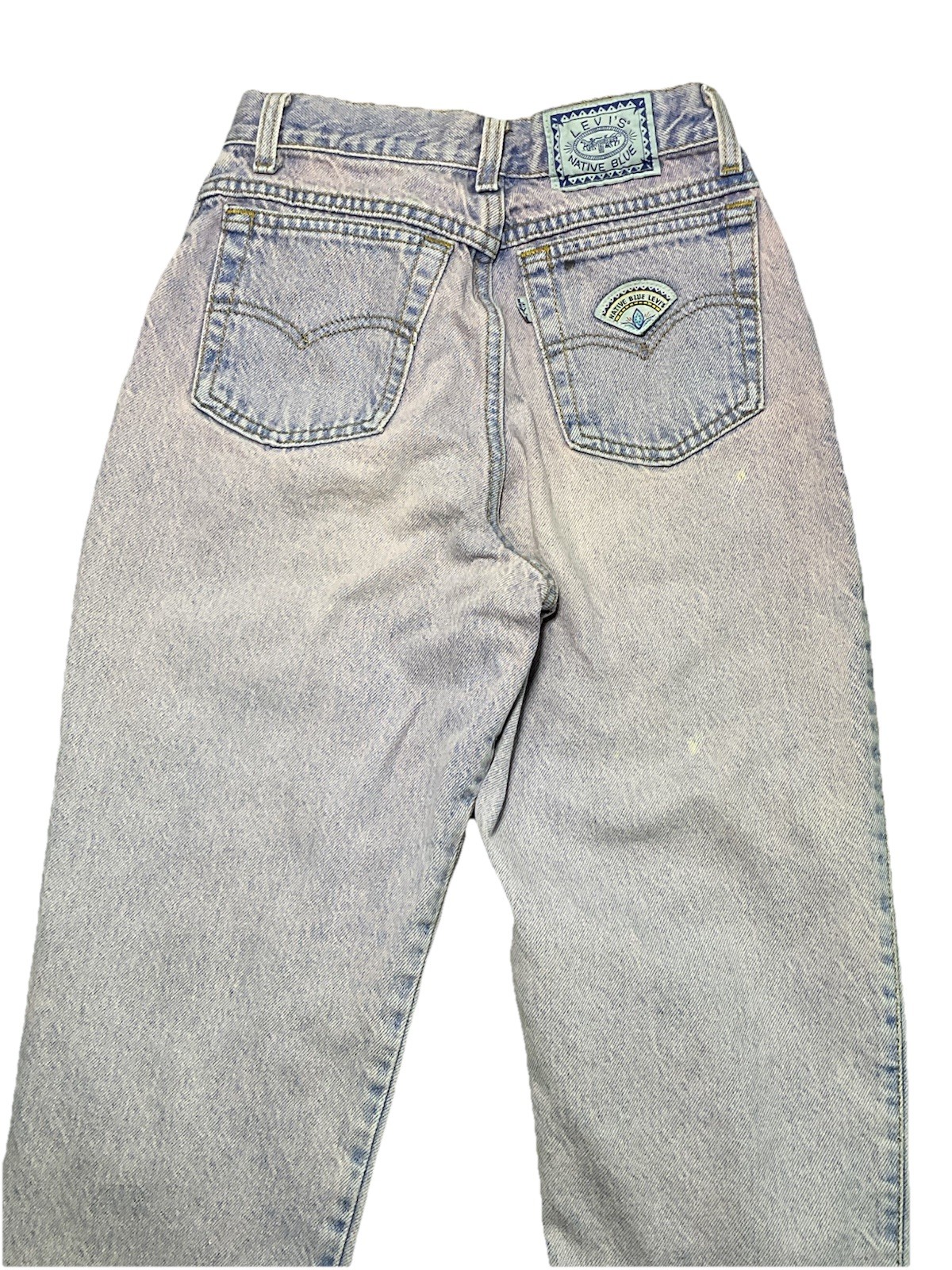 Vintage 90s Levi’s Native Blue Mom Jeans USA Made Pink Fade Acid Wash 5