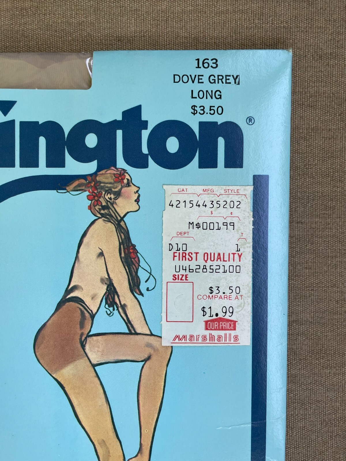vintage Burlington Ultra Sheer Panty Hose stockings Dove Grey Long Discontinued