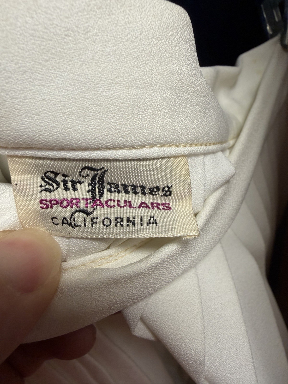 Vintage 70s Sir James Sportaculars White Accordion Pleated Skirt M