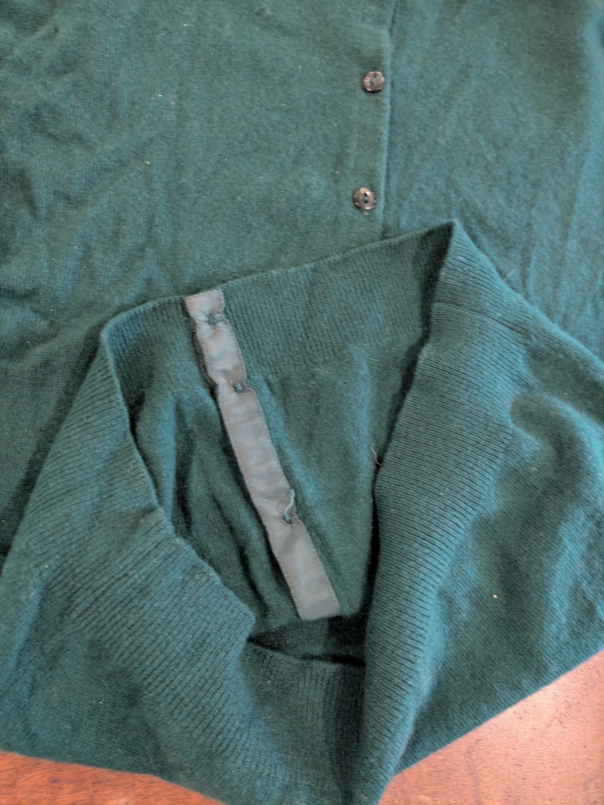 Pringle Made n Scotland Scotch House Vintage100% Cashmere Sweater Cardigan Green