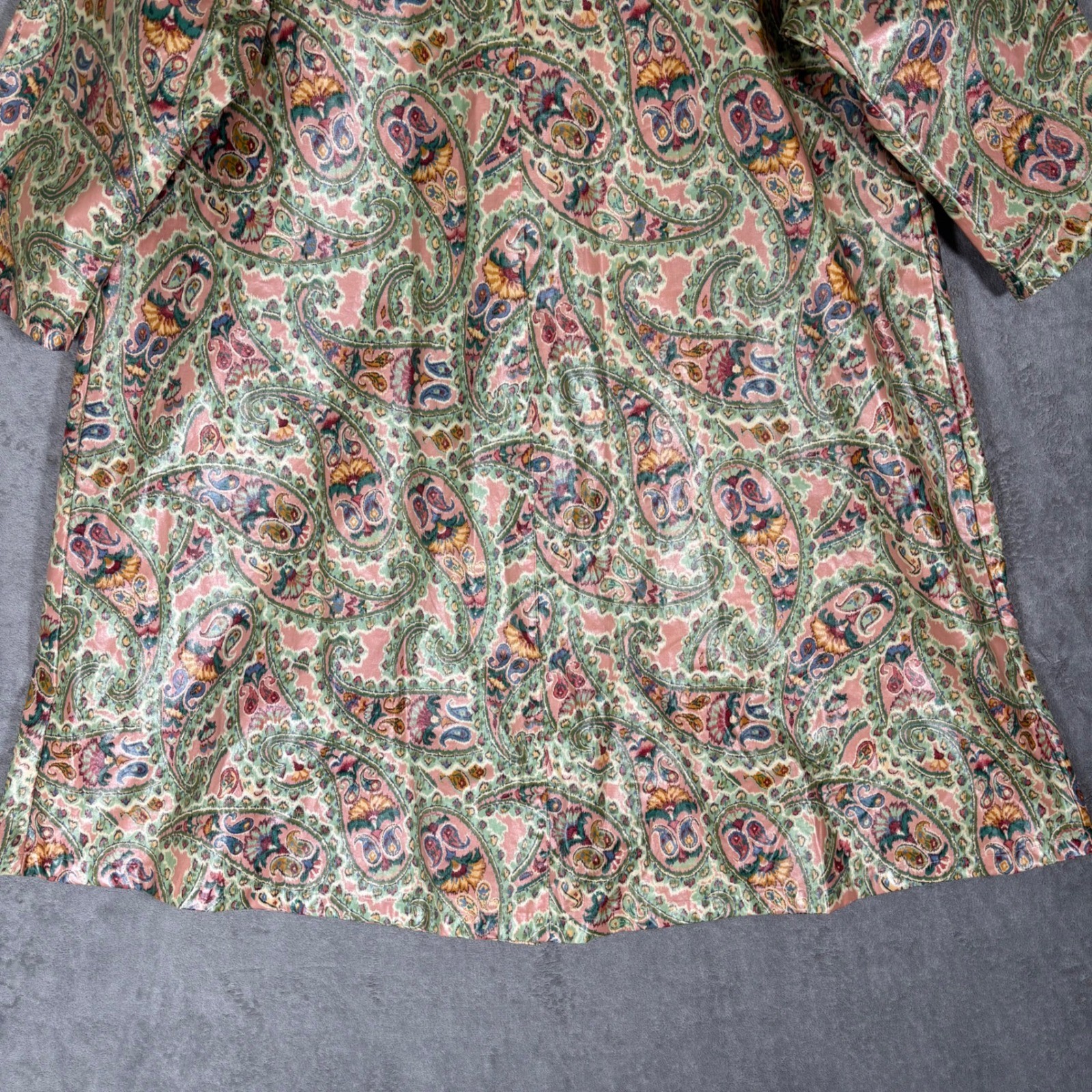 Vintage Nordic House Designs NYC Paisley Urethane Coated Cotton Raincoat S 90s
