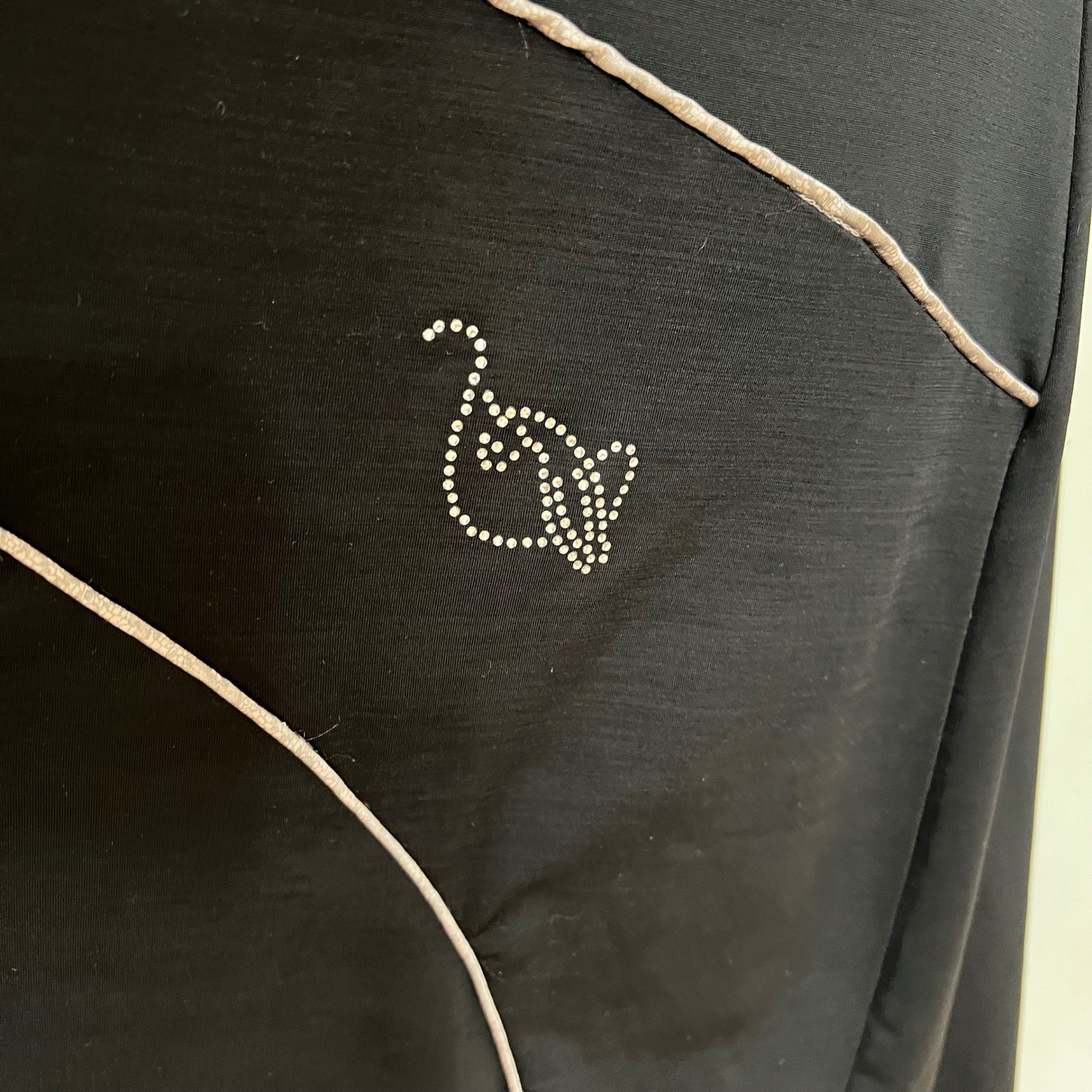 Baby Phat Black Halter Open Back Midi Dress Rhinestone Cat Y2K Plus Size 2X