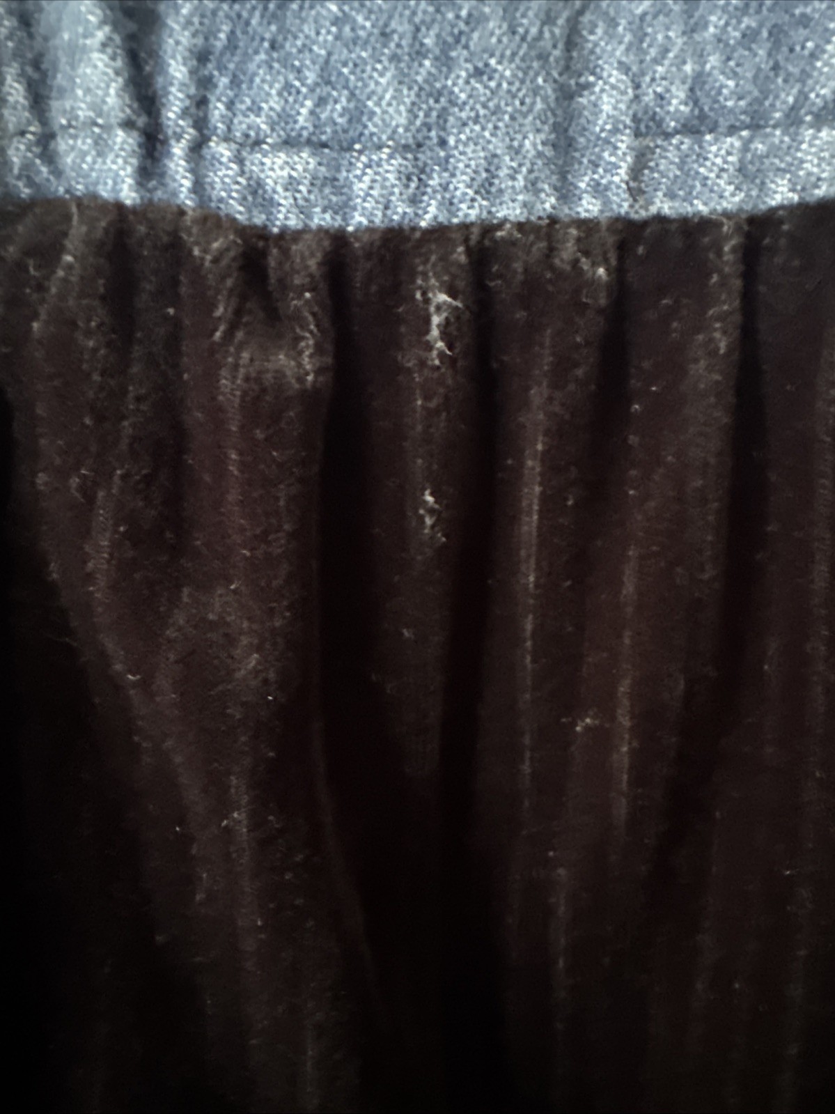 VTG 80’s C Studio Denim & Black Velvet Dress with Lace Collar Size 14