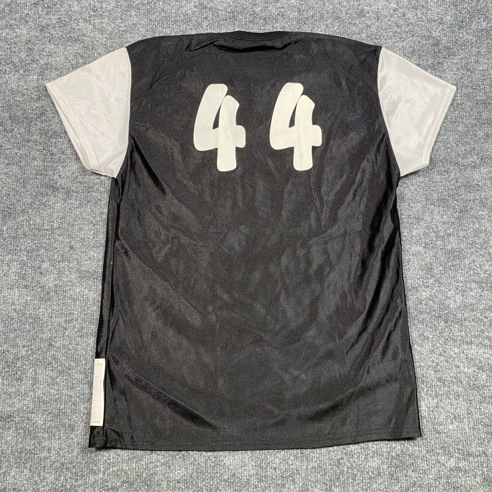 Sports Belle Lady Huskies Jersey Black White Mesh Sleeve Henley Size M USA 44