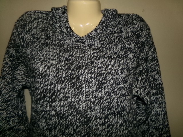Vintage Sweater Hippie Boho W Hood & Pockets Ladies Stationwagon Brand XL Runs S