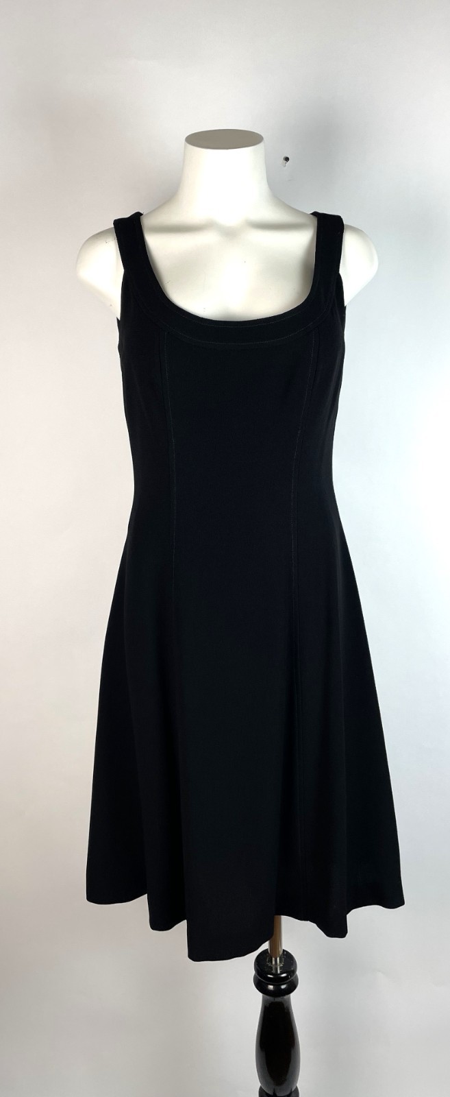 Vintage 1990s ZELDA Black Sleeveless Sheath Dress 4 Made in USA