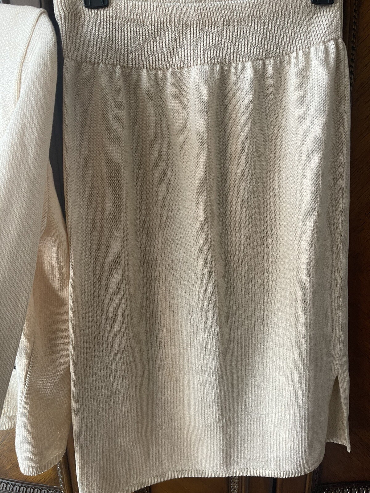 Vintage Laura By Alysia Knit Leoaprd Skirt Suit Sz 6