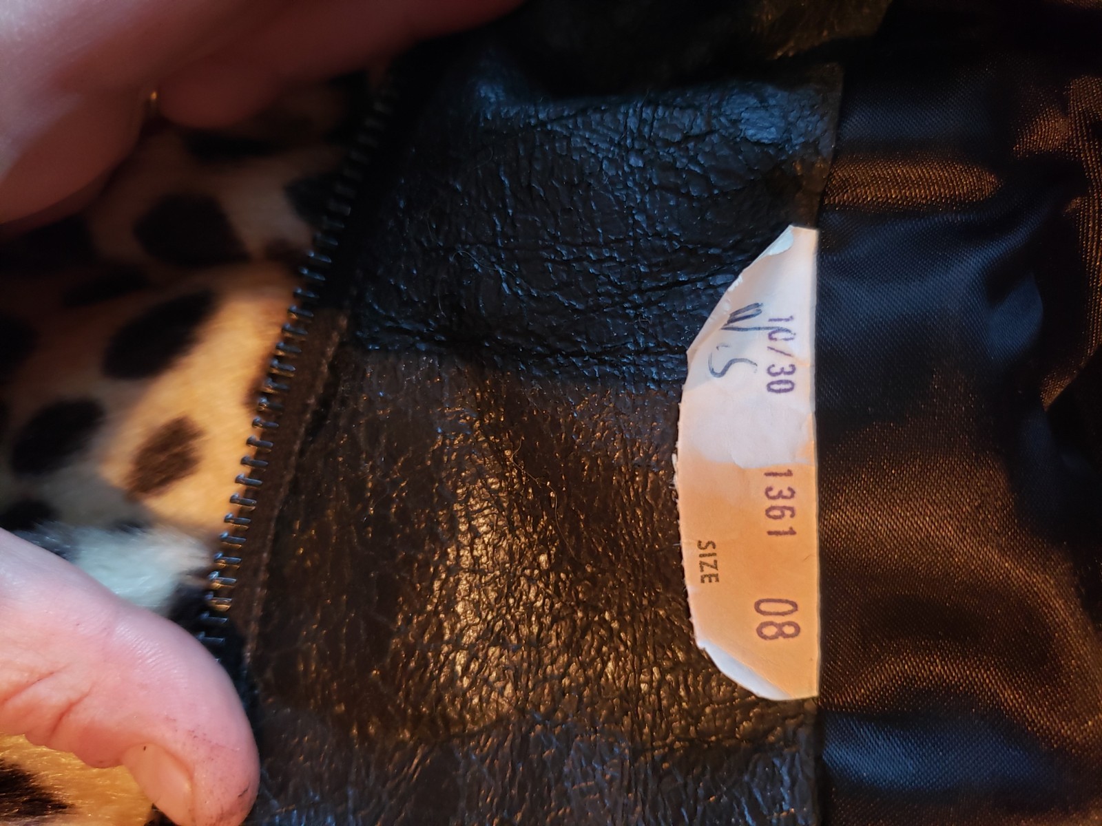 Sportowne Safari Faux Fur Leopard Print Coat S Beige Black Vintage