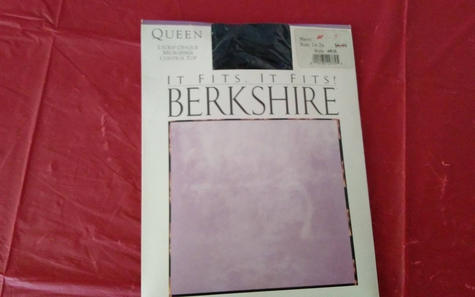 Pantyhose Vintage 1994 Berkshire It Fits lot of 2 Pair Nylons Queen Navy