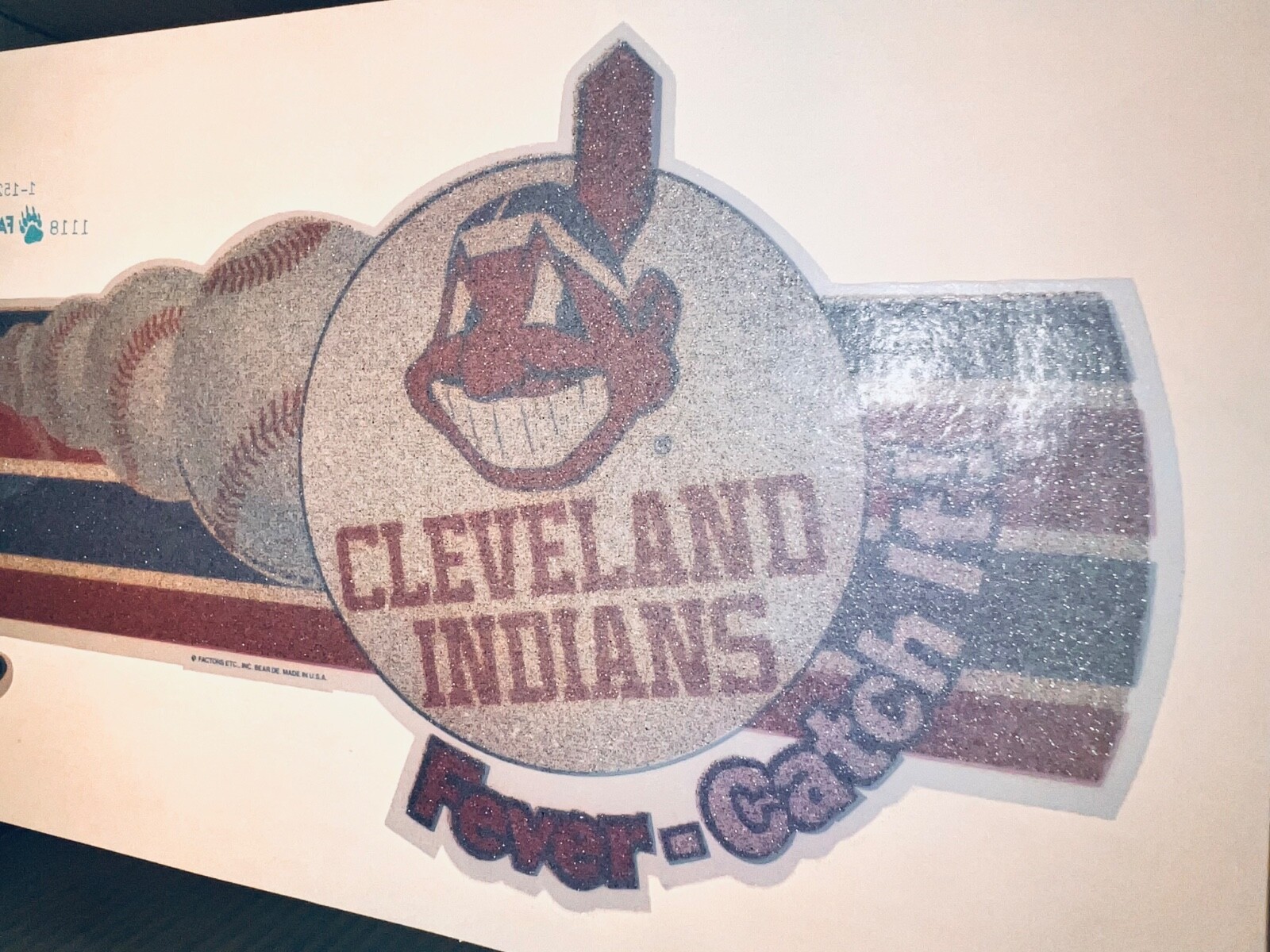 vTg Cleveland Indians Baseball MLB 80’s topps FEVER CATCH IT T-Shirt Iron On