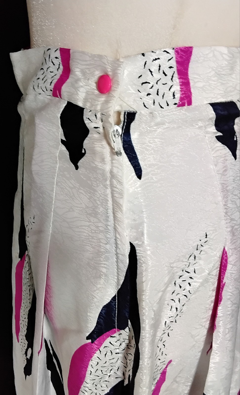 Vintage 80s Yamila Gaucho Pants and Blouse Set Abstract Pattern Sz S/M Mexico
