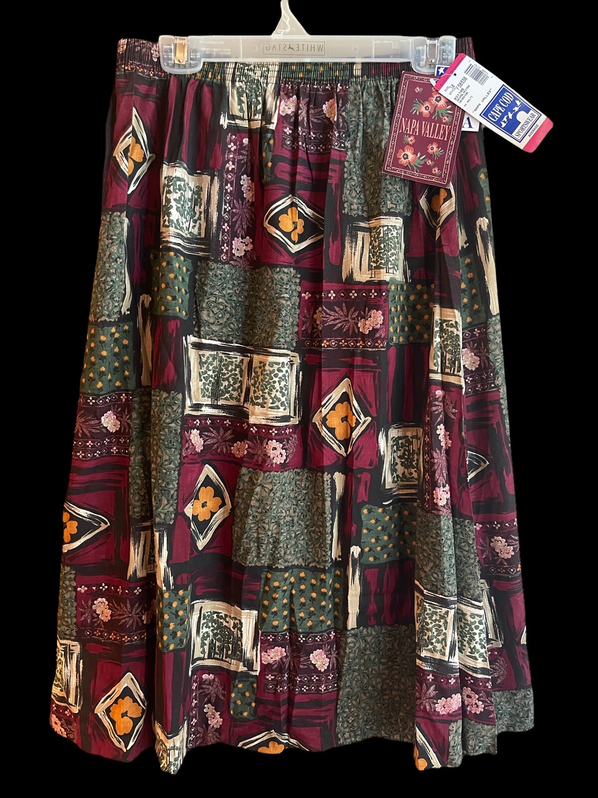 New Cape Cod Sportswear Napa Valley Skirt MOM Floral Women’s Size 14 Vintage