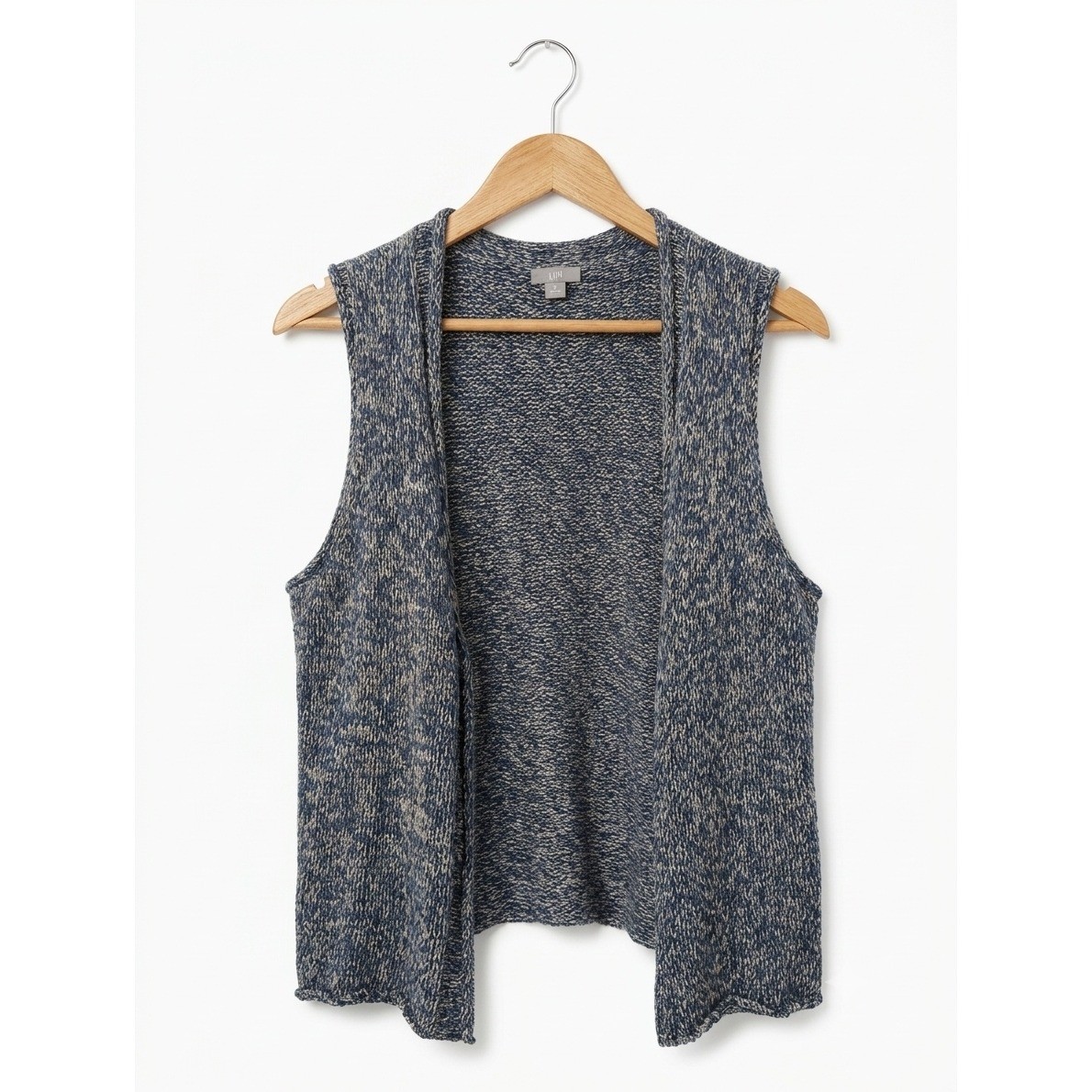 NWOT J. Jill Vintage 90s Blue Chunky Zipped Vest Size M