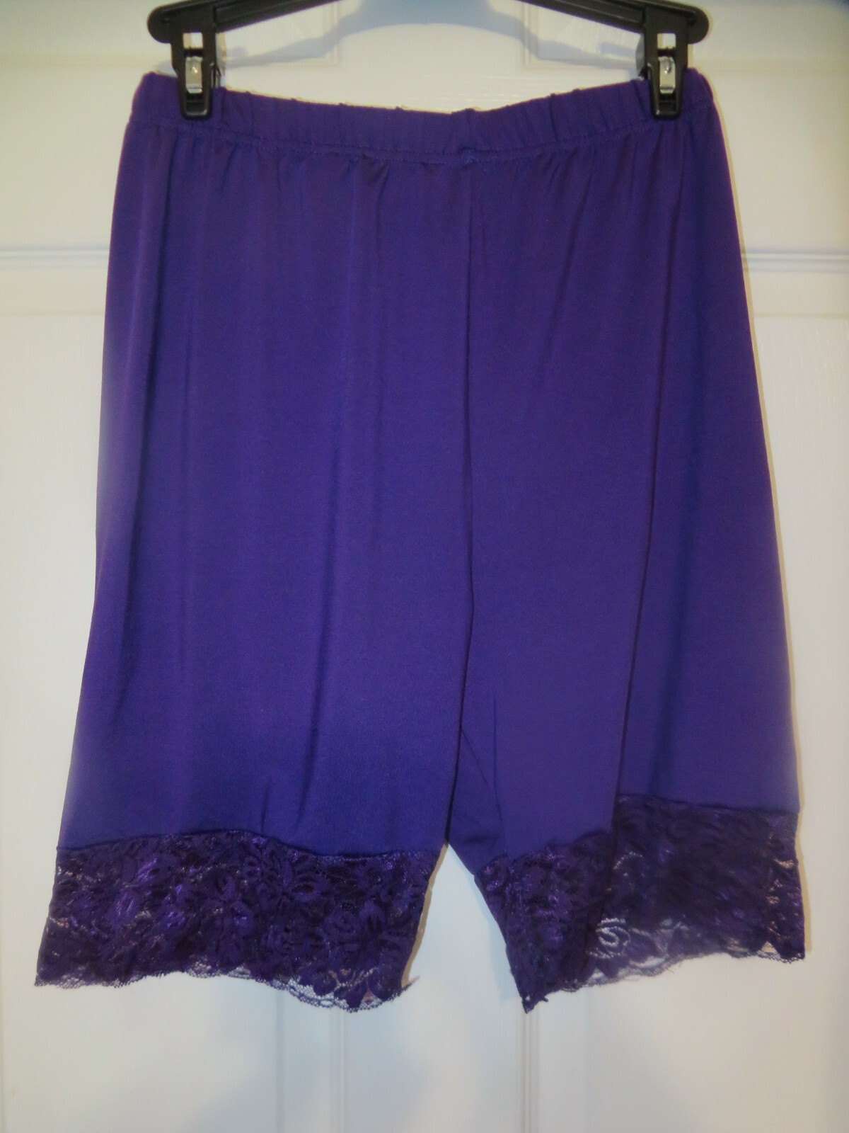 Vintage Purple Polyester and Spandex Lace Bloomers/Tap Pants XL