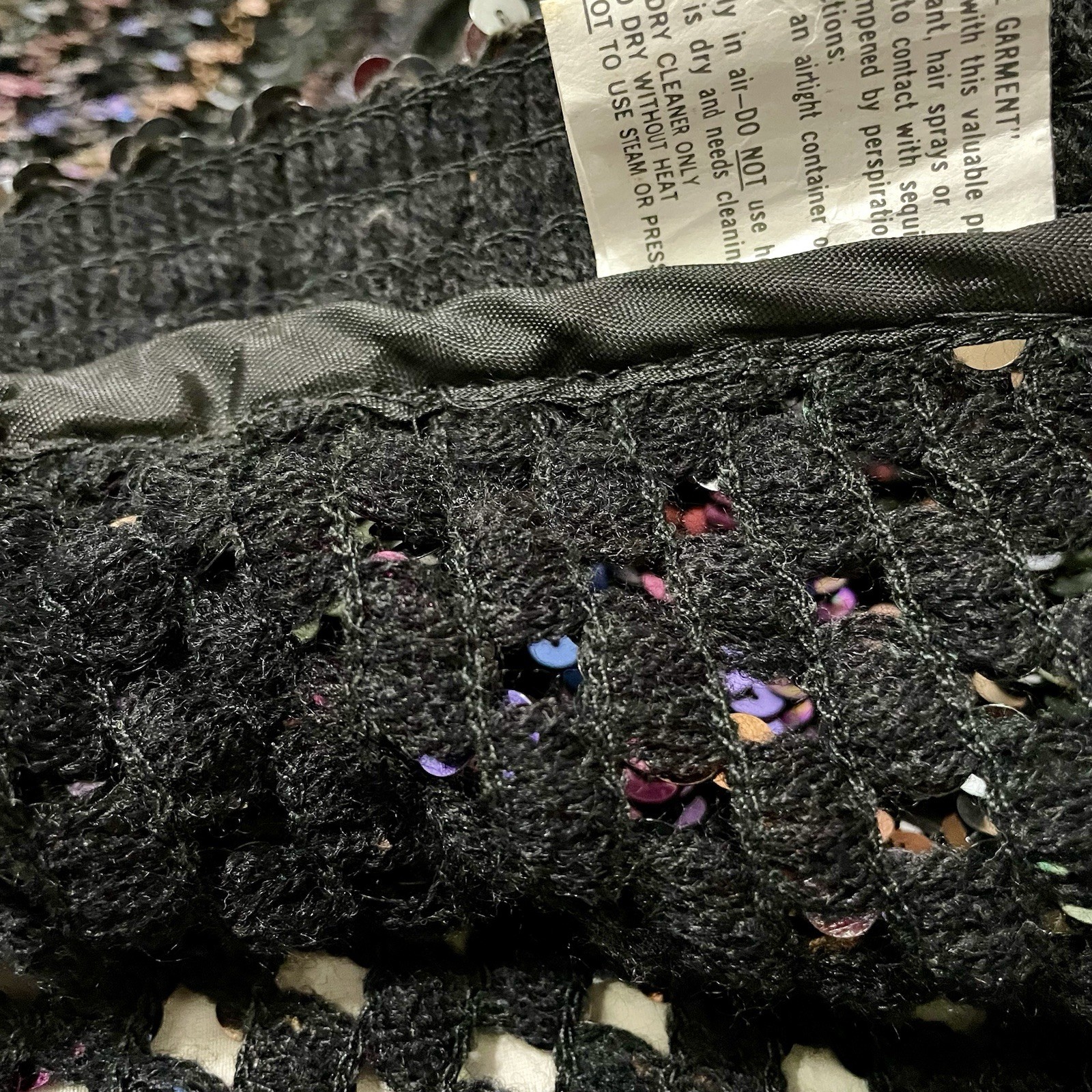 Vintage Three Flaggs Purple Sequined Cardigan Jacket Size See Photos Long Sleeve