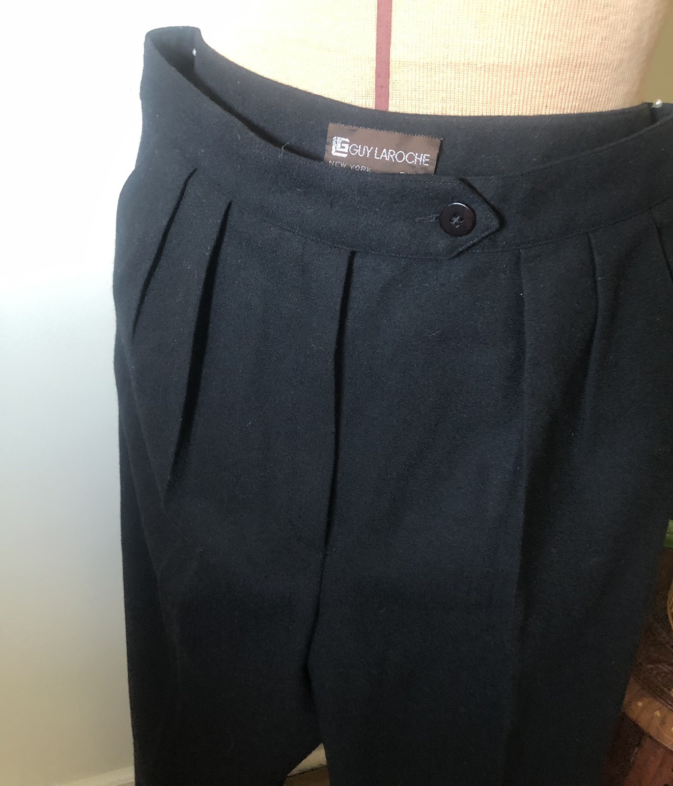 Vintage Guy Laroche Black Wool Tuxedo Suit
