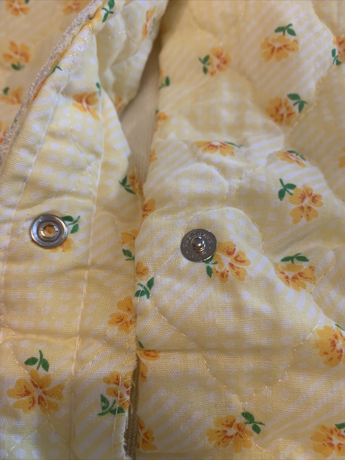 Dan-Ellen vintage yellow Women’s M -full lenght-snap house coat