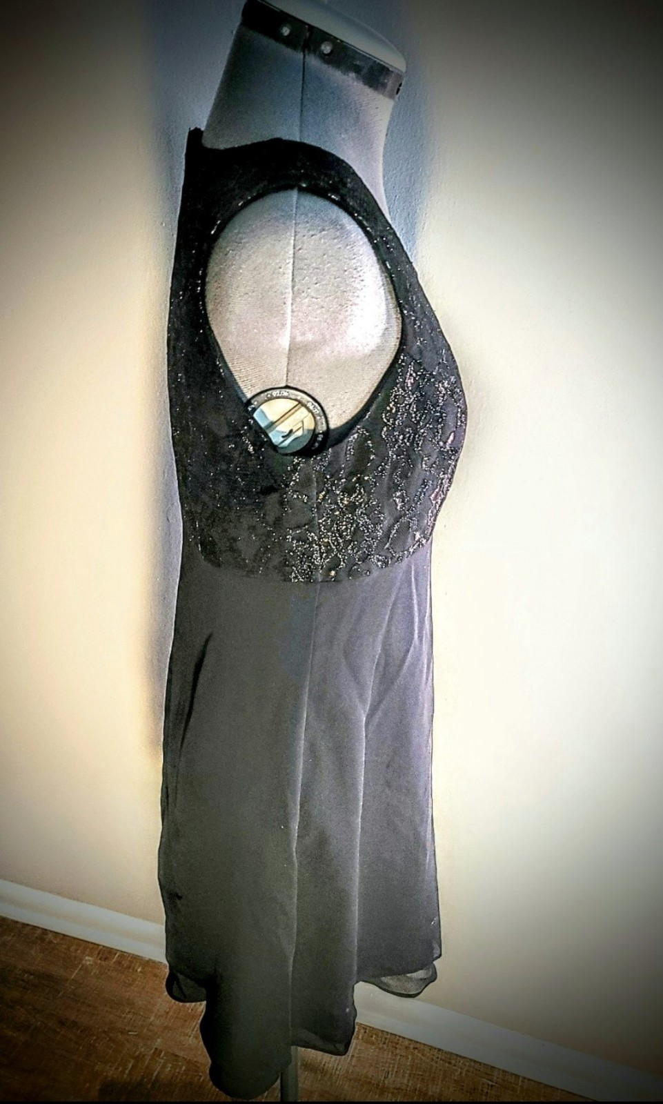 Vintage C.D.C. Black Lace Party/Mini Dress Size 8