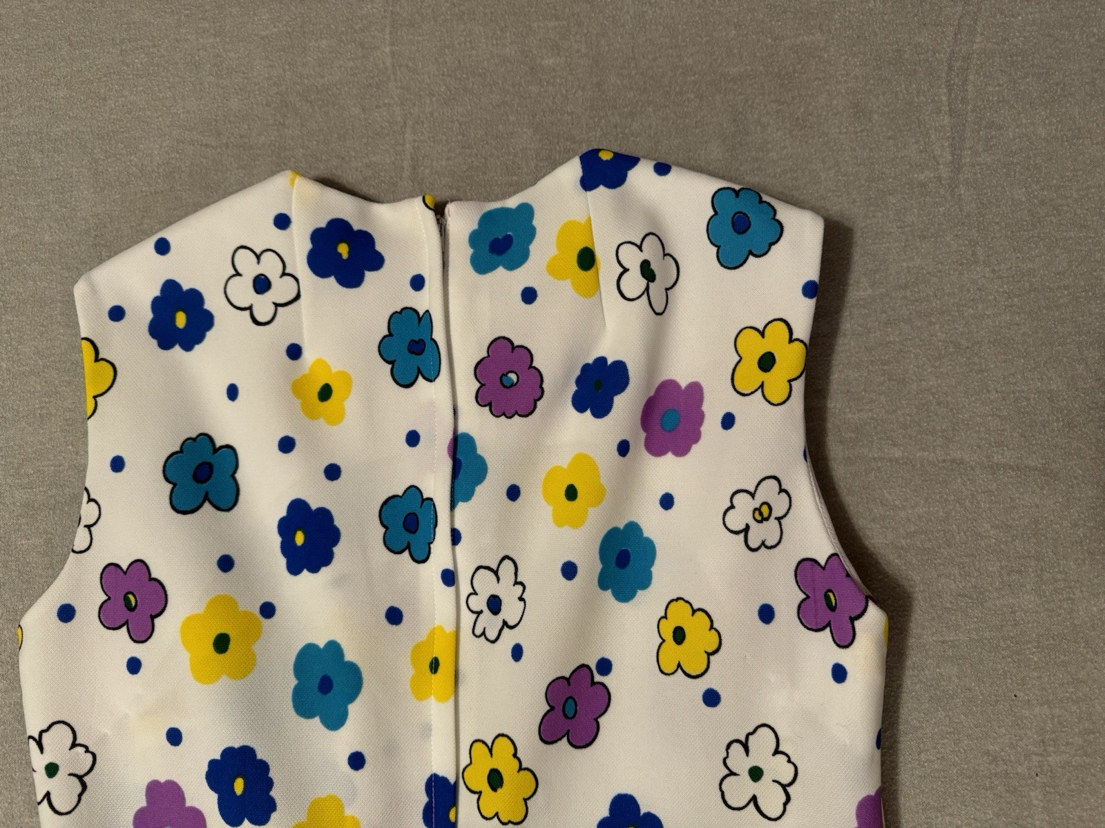 Vintage 60s 70s L’Aiglon Original Floral Maxi Dress Size 8 Mod Boho Border Print
