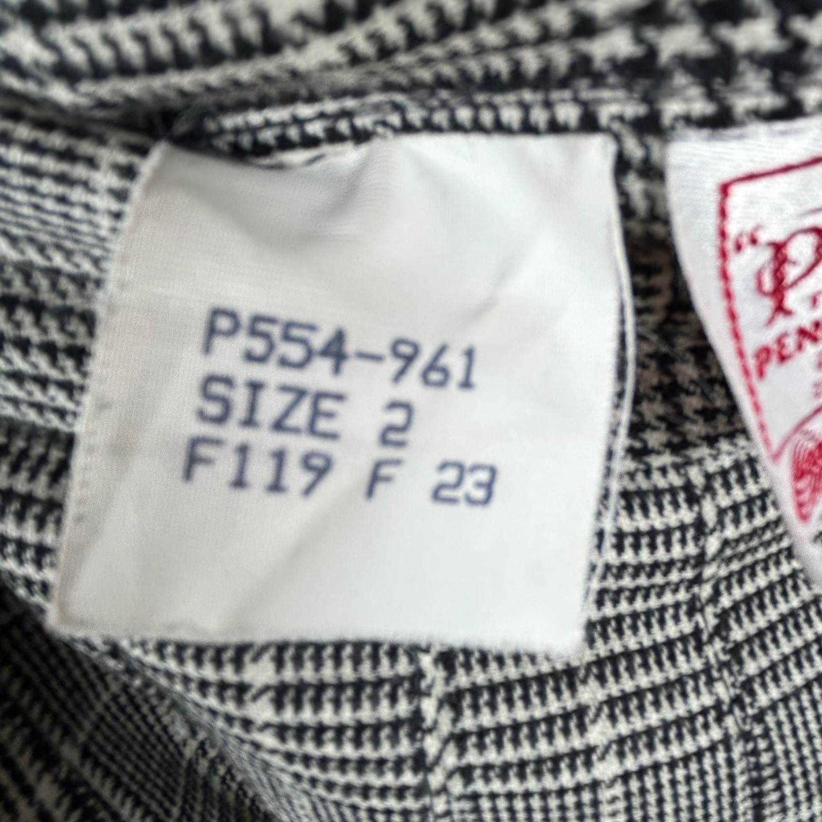 Pendleton Skirt Suit Black White Women Jacket 4 Skirt 2 Glen Plaid Virgin Wool