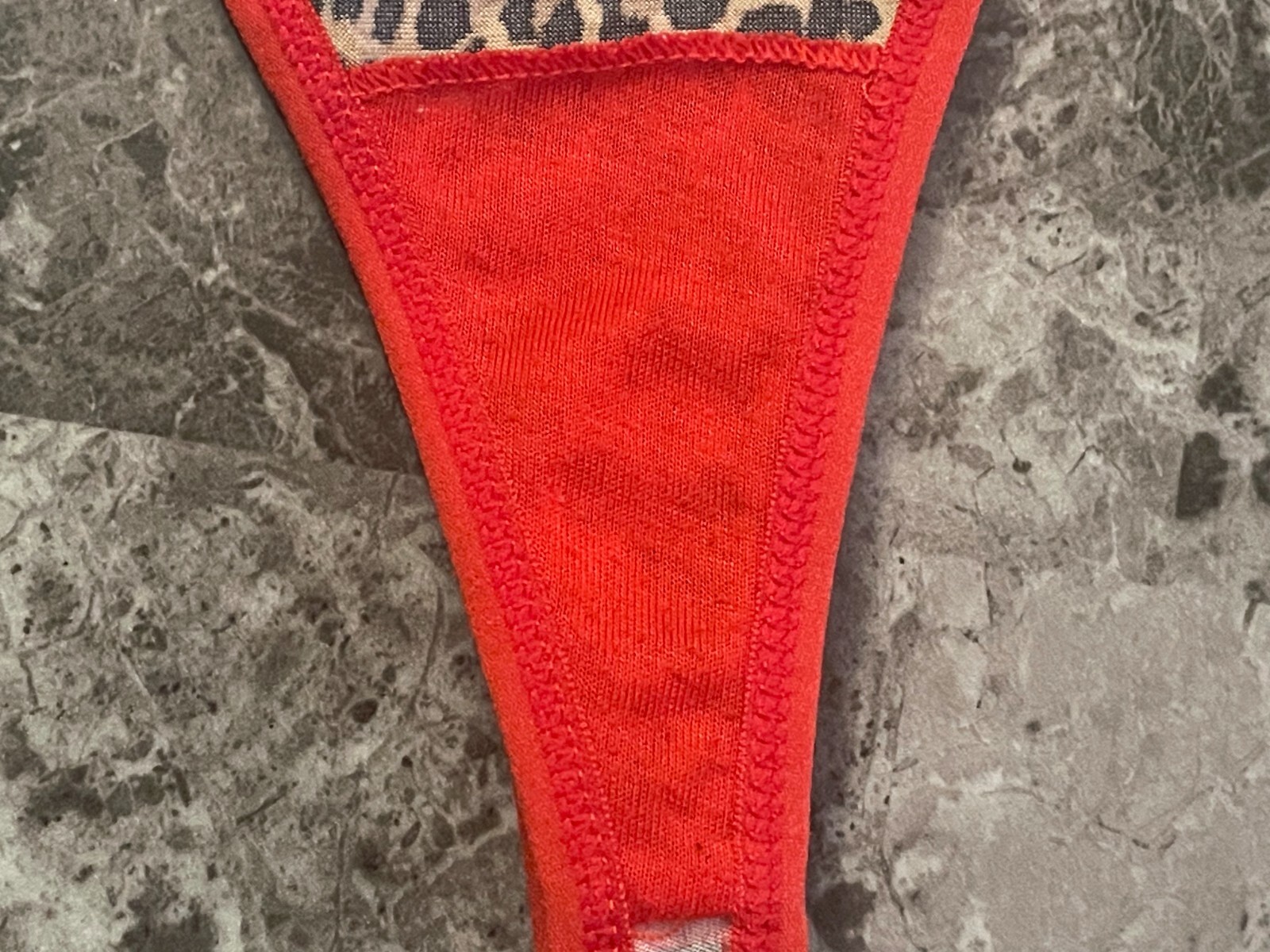 RAMPAGE LARGE SMOOTH LEOPARD CHEETAH ORANGE VINTAGE RARE THONG PANTIES