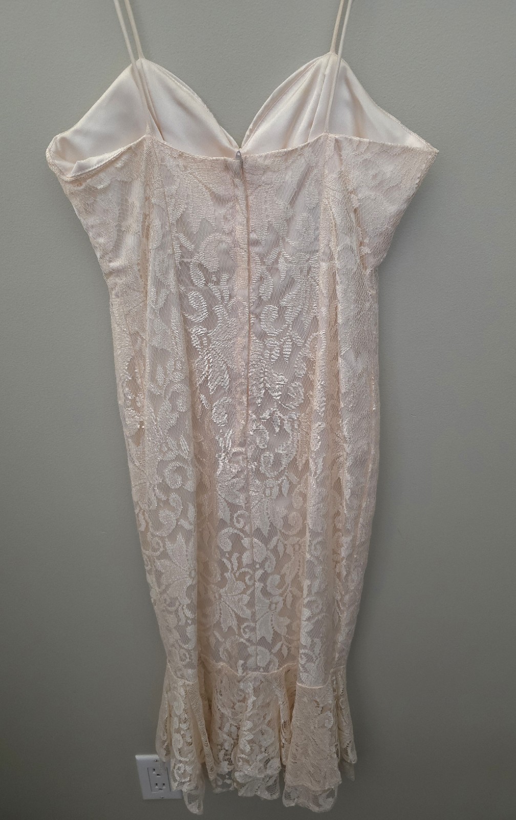 VTG 90s Y2k Satin Lace Prom Dress 5/6 Mermaid Dress Pink Coquette Fairy Midi