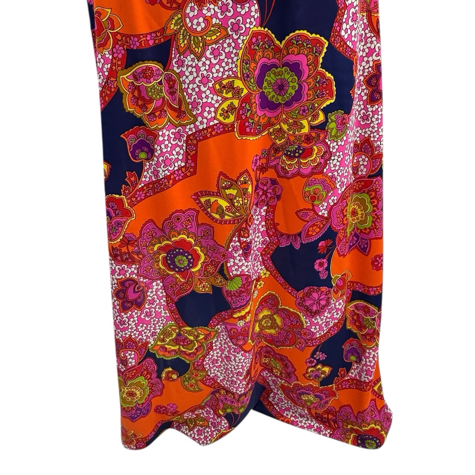 Vintage Catalina 60s Psychedelic Floral Empire Waist Maxi Dress US 4-6 Hong Kong