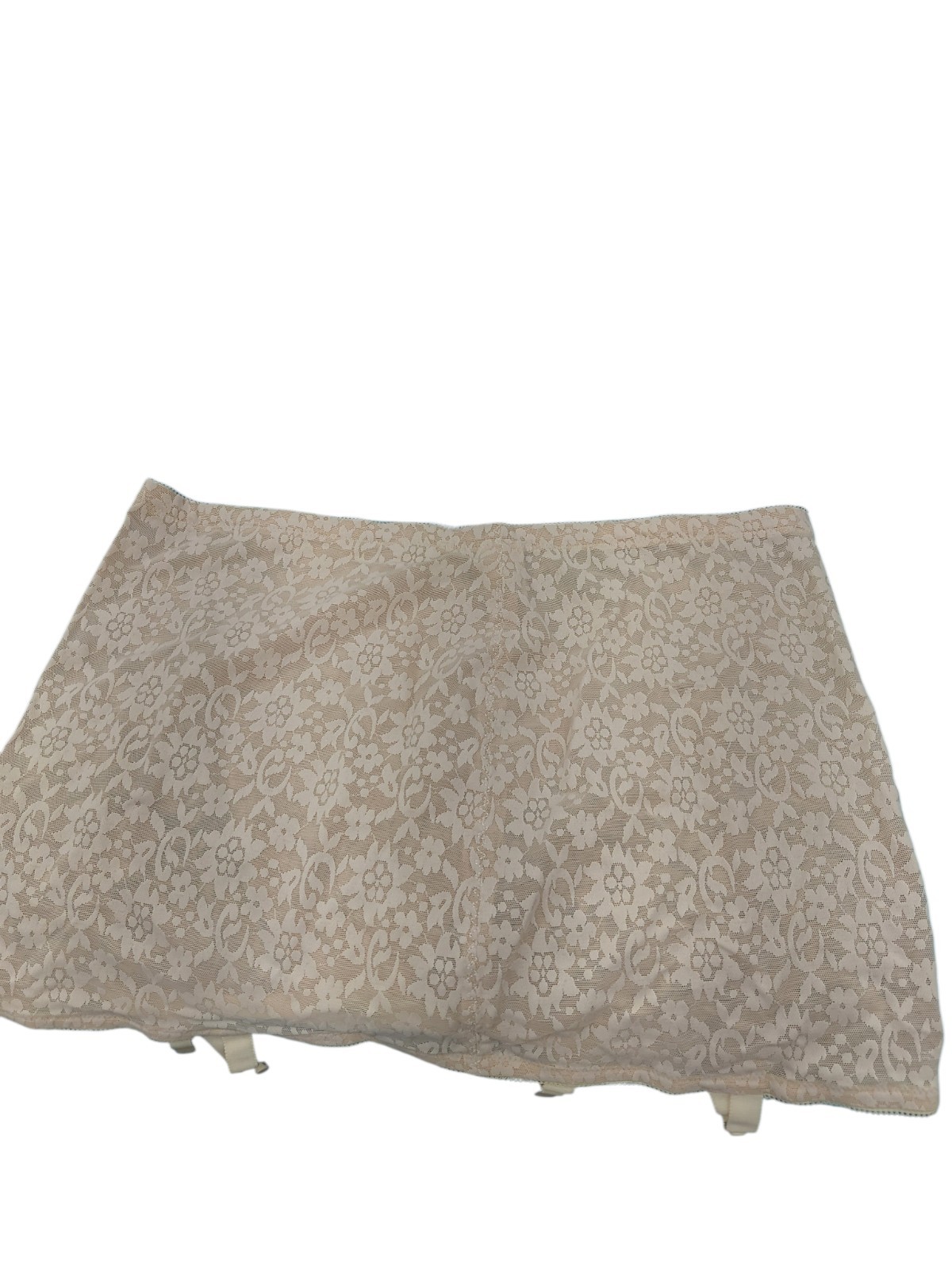 Vintage Crown-nette Open Bottom Girdle With Garter Size 48 Beige