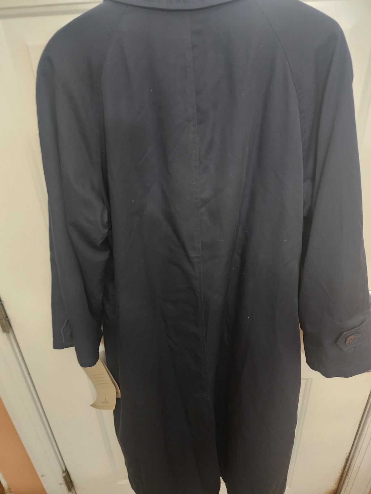 Vintage London Fog Women Size 8 Navy Trench Coat Rain Coat Removal Lining Belt
