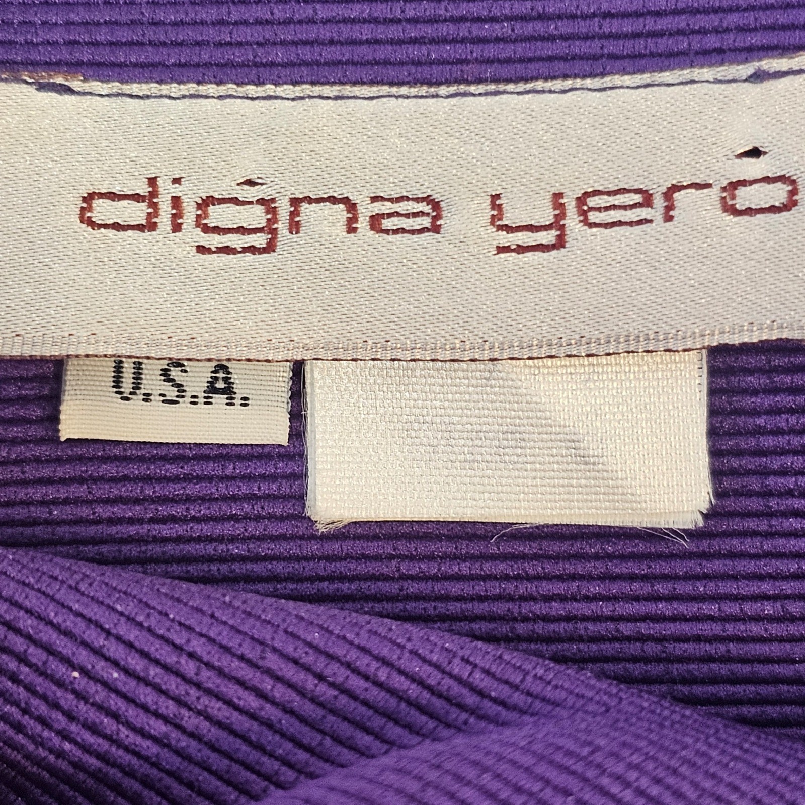 Digna Yero Vintage Purple 2 Piece Skirt Set Lace Top Mini Skirt Made in USA 10