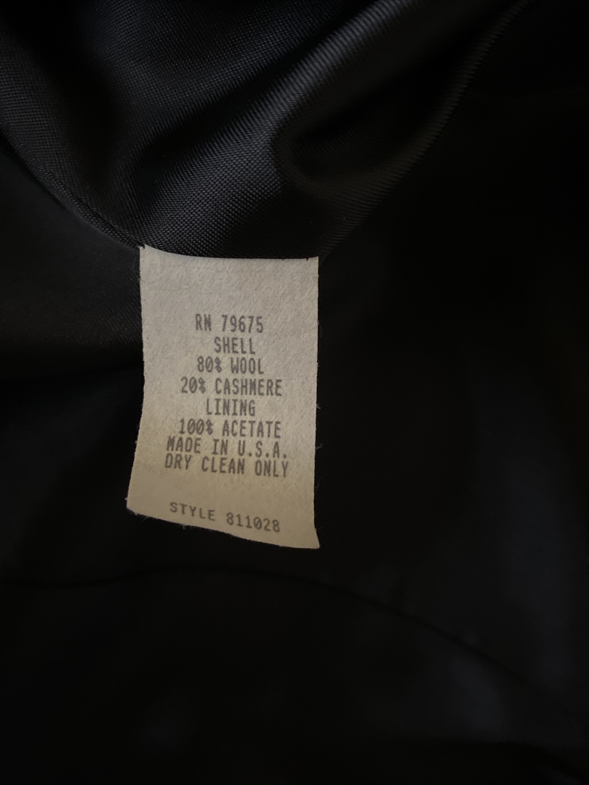 Albert Nipon women’s black coatSZ 8,wool&cashmere blend made in USA pristine