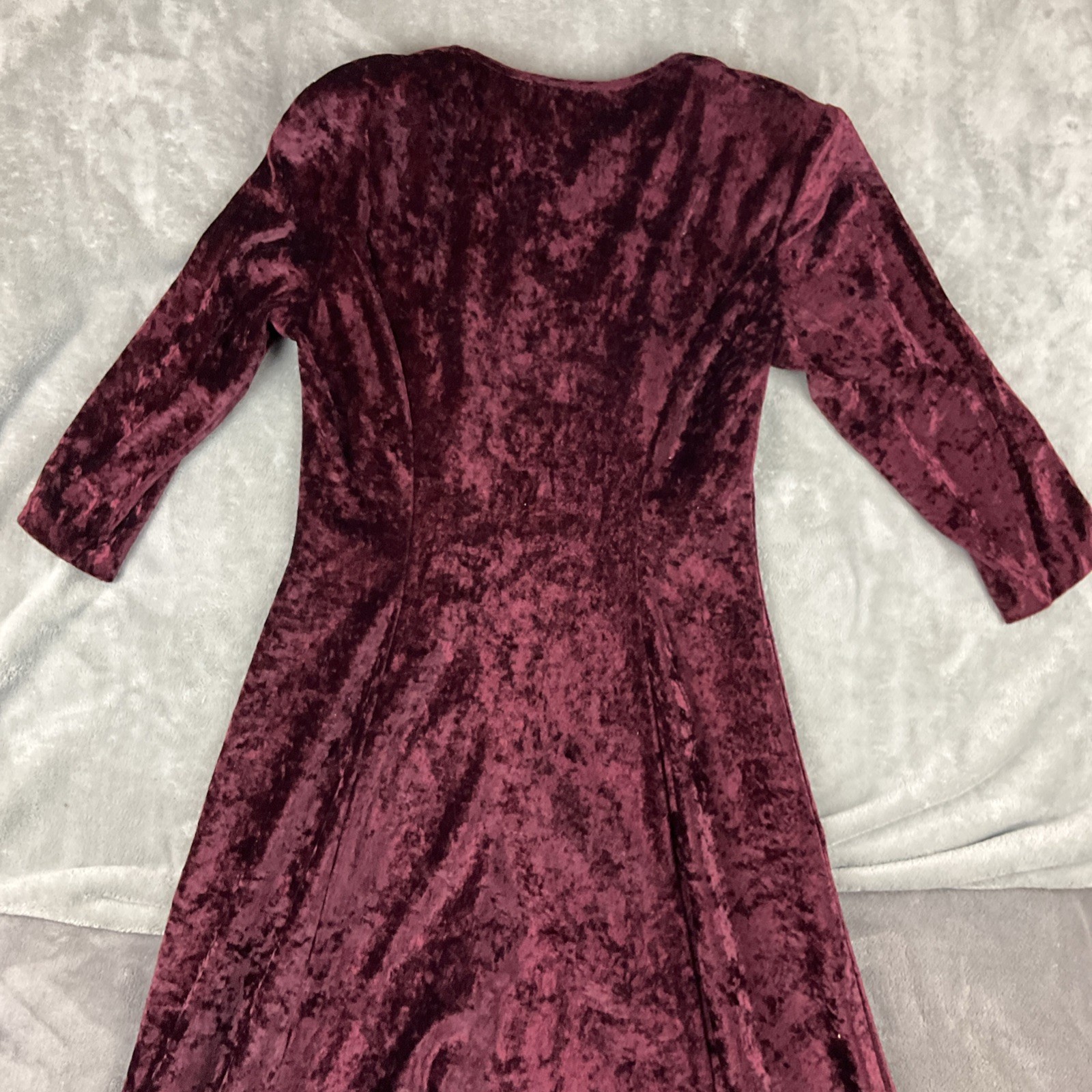 Vintage Brett Alixander Crushed Velvet Maxi Dress Grunge Whimsigoth 8