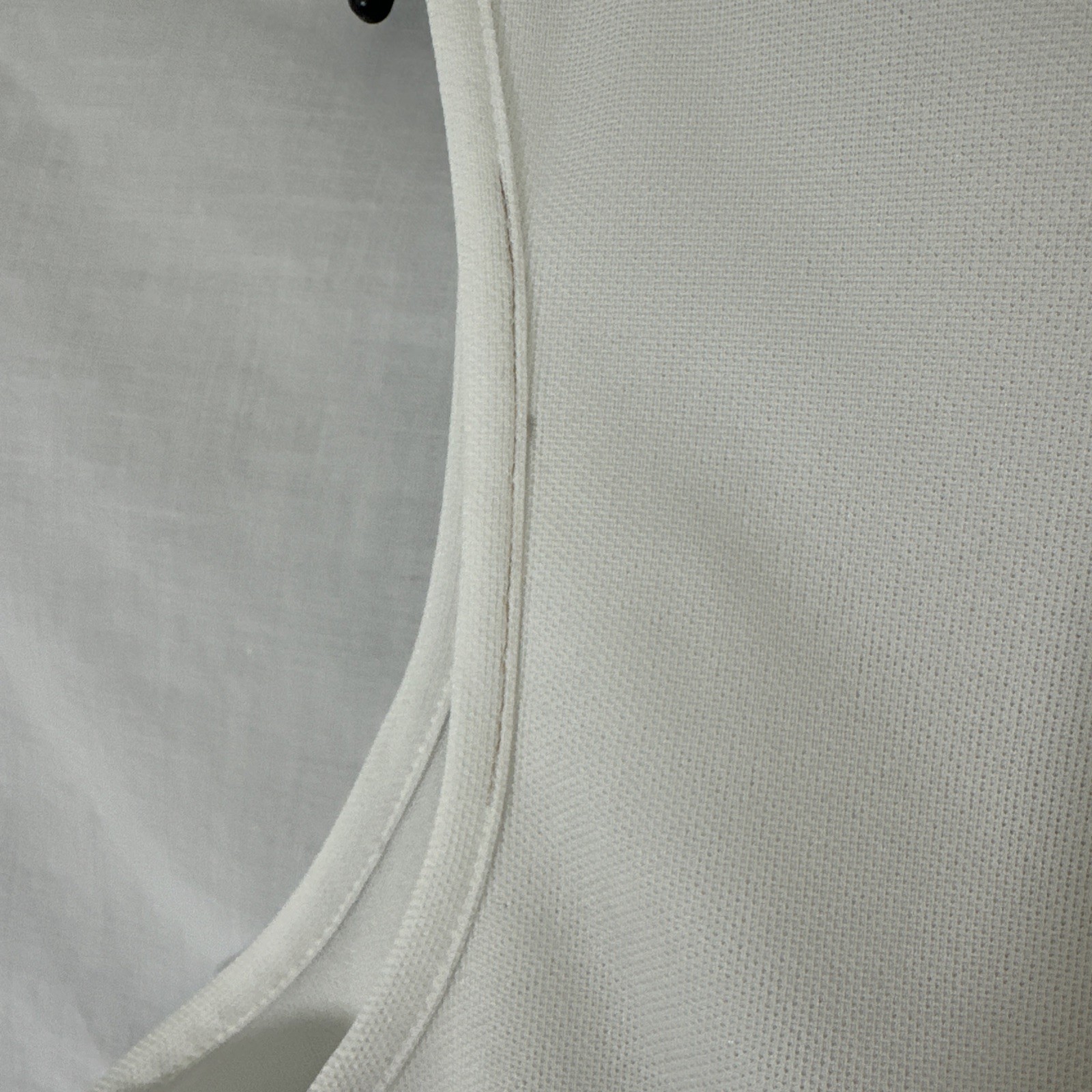 Vtg 70’s Mod Women’s Sport Top *XL/1X 14W/16W Chest White Sleeveless Back Zipper