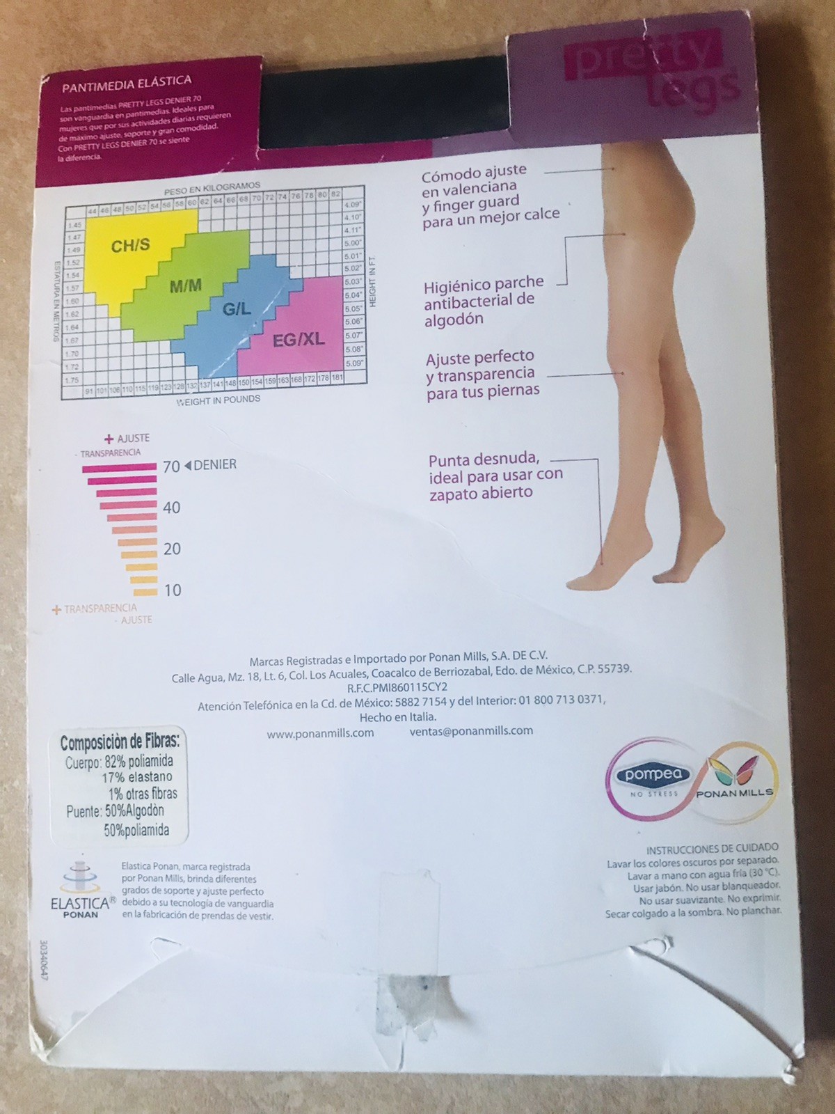 VTG NOS Italy Pantyhose Made In Italy SEARS $109.00 Dark Happy Legs XL